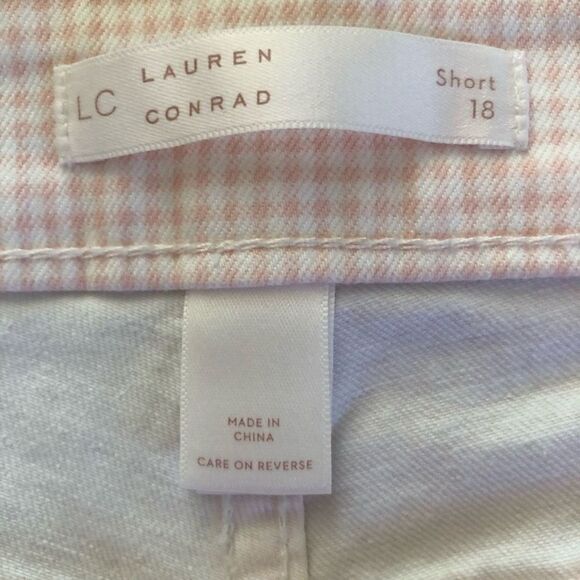 NEW Lauren Conrad Pink and White Check Shorts NWT Soft Girl - Picture 8 of 13
